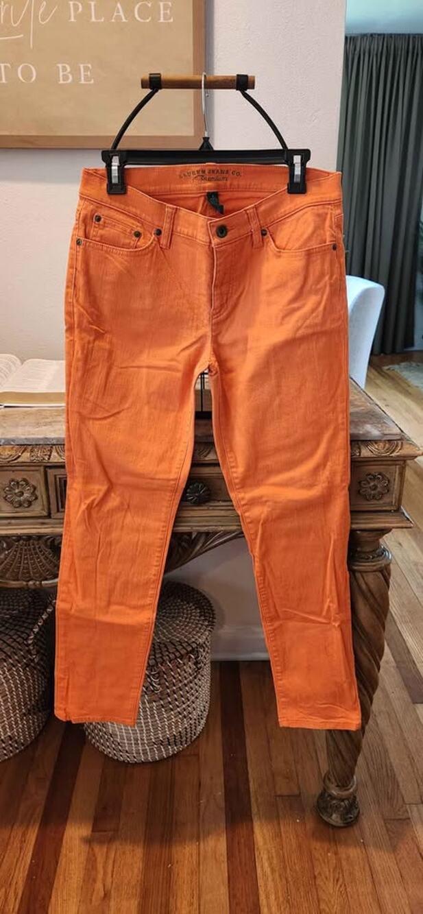 Lauren Ralph Lauren Orange Jeans Women's 6